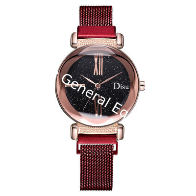 WJ-8428 Quality Assurance 5 Colors 16Mm Stainless Steel Watch Band Analog Quartz Magnetic Strap Watch