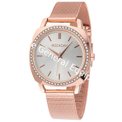 WJ-8422 New Design Fashion Girls Stainless Steel Mesh Band Analog Quartz Watch