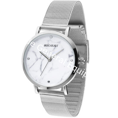 WJ-8418 New Design Fashion Girls Stainless Steel Analog Quartz Mesh Strap Watch