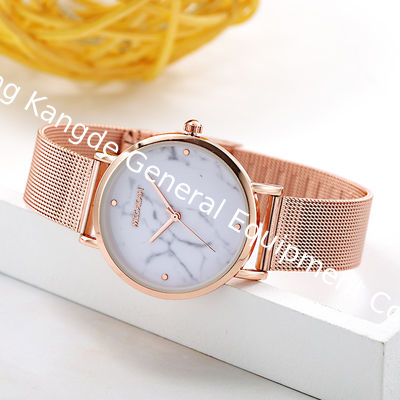 WJ-8418 New Design Fashion Girls Stainless Steel Analog Quartz Mesh Strap Watch