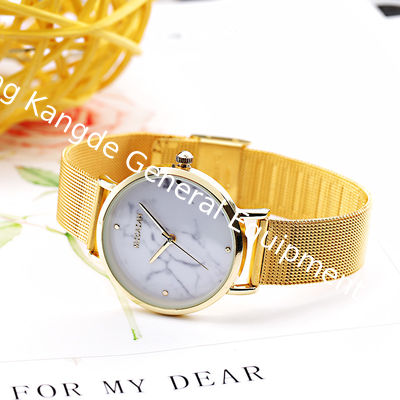 WJ-8418 New Design Fashion Girls Stainless Steel Analog Quartz Mesh Strap Watch