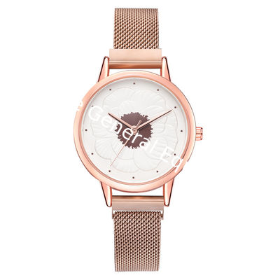 WJ-8414 New Design Fashion Girls Stainless Steel Watch Band Analog Quartz Watch
