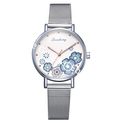 WJ-8408 Cheap Woman Analog Quartz Stainless Steel Band Watch