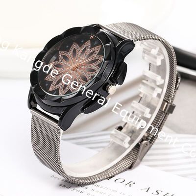 WJ-7776 Stainless Steel Mesh Quartz Strap Wrist Watch For Women