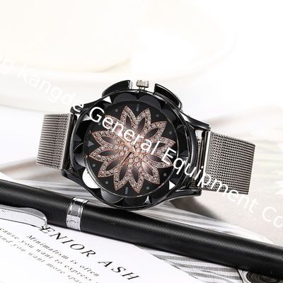 WJ-7776 Stainless Steel Mesh Quartz Strap Wrist Watch For Women