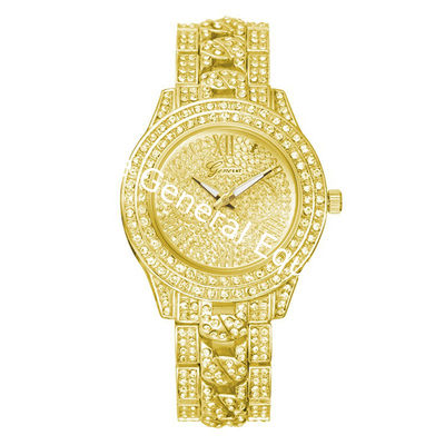 WJ-6046 luxury bling bling all diamonds fashion pretty quartz Geneva women watch