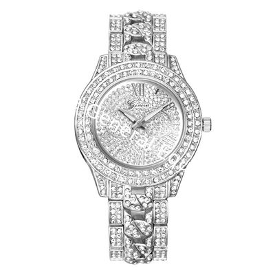 WJ-6046 luxury bling bling all diamonds fashion pretty quartz Geneva women watch