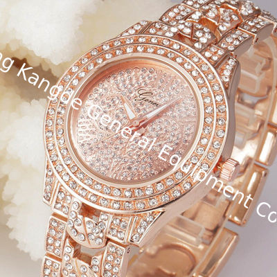 WJ-6046 luxury bling bling all diamonds fashion pretty quartz Geneva women watch