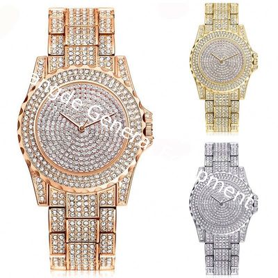 WJ-6433 Yiwu Factory Stock Fashion Gold Luxury Lady Wristwatch Alloy Women Wrist Watch Jewelry Watches for female
