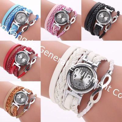 WJ-6963 China Factory Female Fashion Watch Cheap Charming Punk Dress Bracelet Lady Watch Soft Fabric Girl Wristwatch