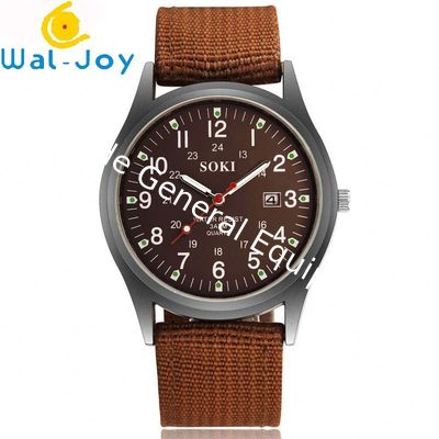 WJ-4613 Unique Canvas Strap Fashion Calendar High Quality Men Wrist Watches