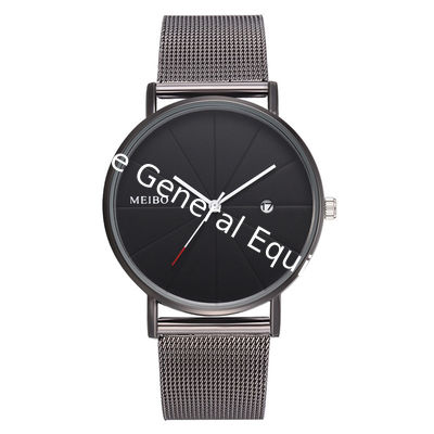 WJ-8377 Men Hand Stainless Steel Band Mesh Watch