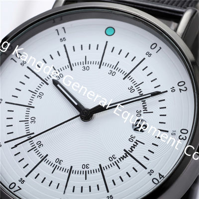 WJ-8079 Stainless Steel Mesh Quartz Wrist Man Watch