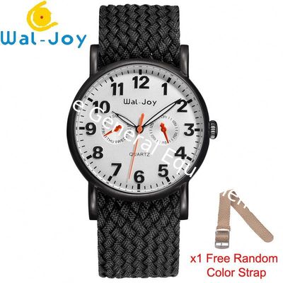 WJ8004 Waterproof Best Sale Quartz Colorful Nylon Strap Trendy Men Wal-Joy Watch