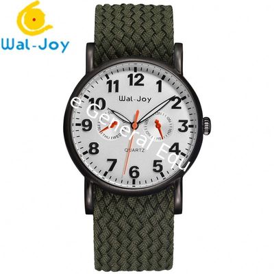 WJ8004 Waterproof Best Sale Quartz Colorful Nylon Strap Trendy Men Wal-Joy Watch