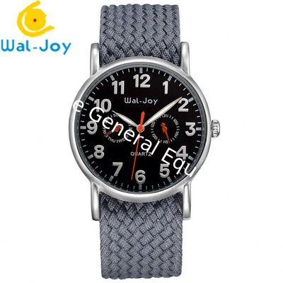 WJ8004 Waterproof Best Sale Quartz Colorful Nylon Strap Trendy Men Wal-Joy Watch