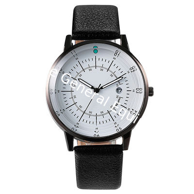 WJ-8076 Cheap Men Leather  Band Quartz Wrist Watch