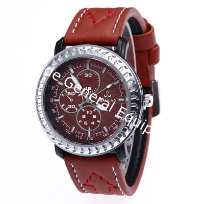 WJ-7985 New Fashion Mens Quartz Wrist Leather Strap Watch