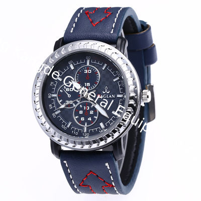 WJ-7985 New Fashion Mens Quartz Wrist Leather Strap Watch