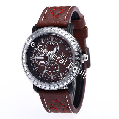 WJ-7985 New Fashion Mens Quartz Wrist Leather Strap Watch
