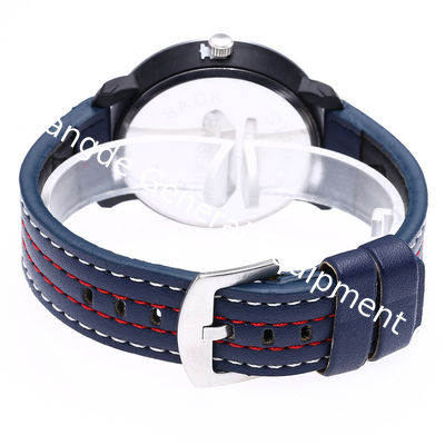 WJ-7985 New Fashion Mens Quartz Wrist Leather Strap Watch