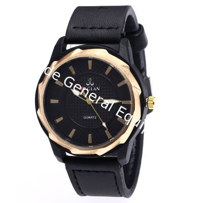 WJ-7972 Genuine Leather Wrist Hand Watch Men