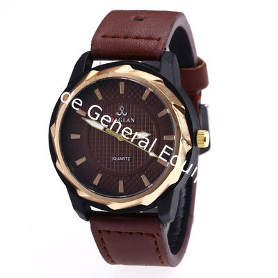 WJ-7972 Genuine Leather Wrist Hand Watch Men