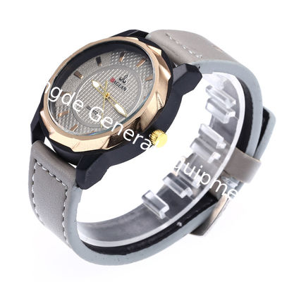 WJ-7972 Genuine Leather Wrist Hand Watch Men