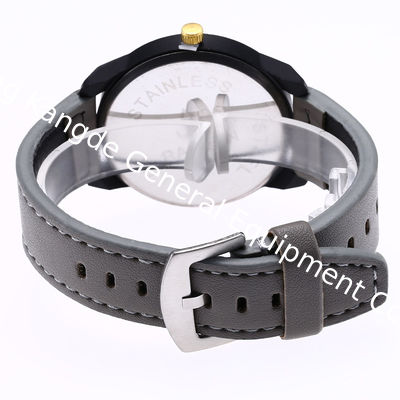 WJ-7972 Genuine Leather Wrist Hand Watch Men