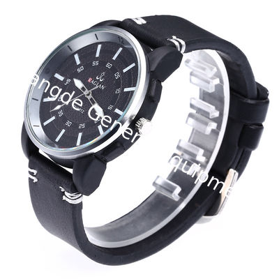 WJ-7970 Fashion Mens Quartz Leather Watch