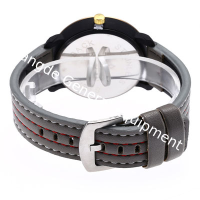 WJ-7971Men Black Quartz Wrist Leather Watch