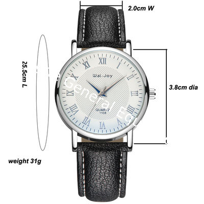 WJ-8101 New Style Hot Selling High Quality Leather Men Watch Popular Fashion Life Waterproof Male Quartz Handwatches