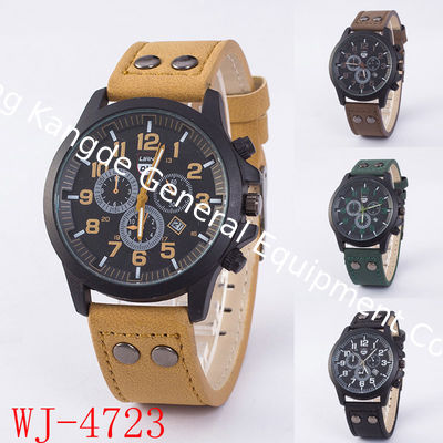 WJ-4723 New design big face quartz leather watches low price sport handwatches clear wristwatches