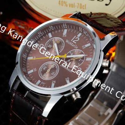 WJ-3250 Womage vogue hot sale newest charming leather high quality quartz men wrist watch