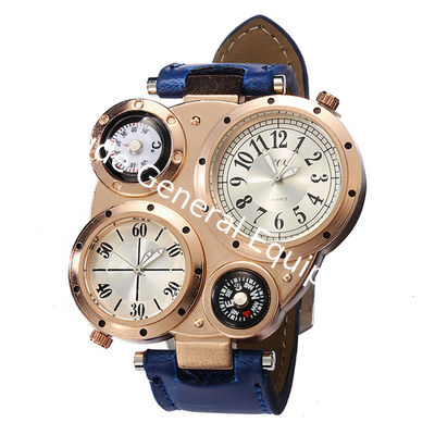 WJ-5281 multifunction water resistant double movement with compass personality newest men watch