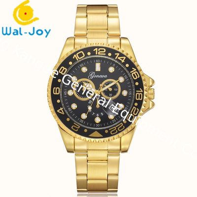 WJ-6525 New Arrival Fashion Complete Calendar Geneva Brand Stainless Steel Back Men Watch