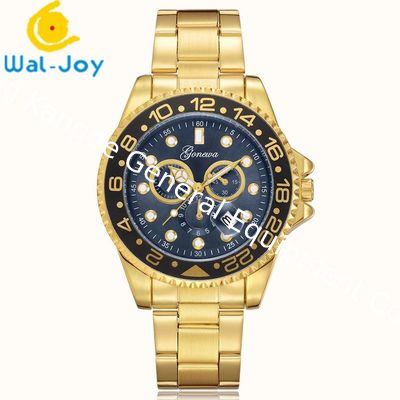WJ-6525 New Arrival Fashion Complete Calendar Geneva Brand Stainless Steel Back Men Watch