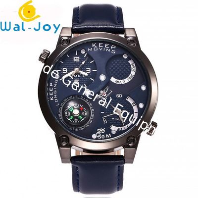 WJ-6641 Double Movement Big Dial Leather Men Watch