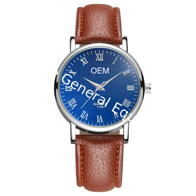 WJ-8101 Yiwu Factory Change the Logo Men Watch Wholesale Low MOQ OEM Wristwatch High Quality Leather Watch For Men