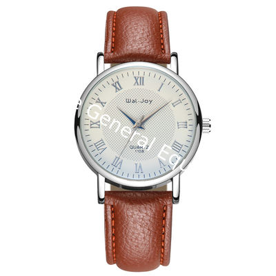 WJ-8101 Yiwu Factory Change the Logo Men Watch Wholesale Low MOQ OEM Wristwatch High Quality Leather Watch For Men