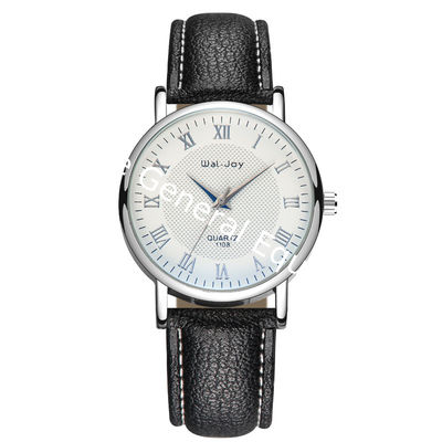 WJ-8101 Yiwu Factory Change the Logo Men Watch Wholesale Low MOQ OEM Wristwatch High Quality Leather Watch For Men
