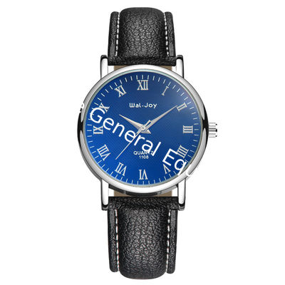 WJ-8101 Yiwu Factory Change the Logo Men Watch Wholesale Low MOQ OEM Wristwatch High Quality Leather Watch For Men