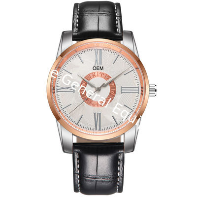 WJ-8106 Simple Leather Band Accept LOW MOQ Add Your Logo Custom Men Watches Wal-Joy Hot Sale Business Male Wrist Watch