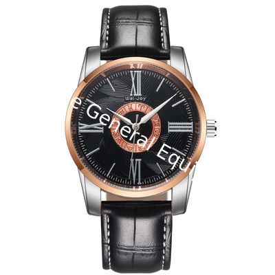 WJ-8106 Simple Leather Band Accept LOW MOQ Add Your Logo Custom Men Watches Wal-Joy Hot Sale Business Male Wrist Watch