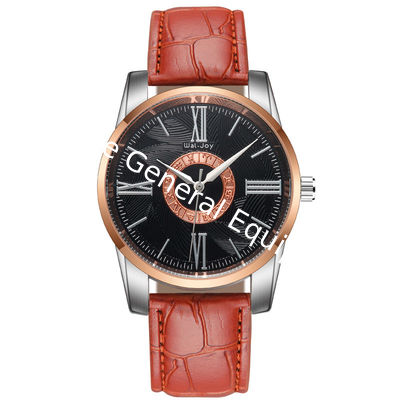 WJ-8106 Simple Leather Band Accept LOW MOQ Add Your Logo Custom Men Watches Wal-Joy Hot Sale Business Male Wrist Watch