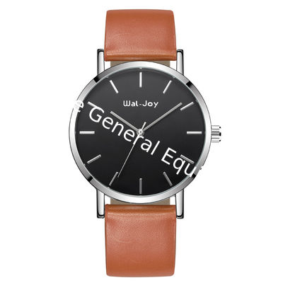 WJ-6494 Trendy Quartz Movement High Quality Men Leather Watch Wal-Joy Brand Fancy Blue And White Dial Male Wrist Watch