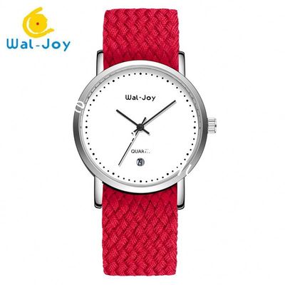WJ9007 Own Branding Luxury Watches Women Nylon OEM Watch Low MOQ Casual Waterproof Calendar Wristwatch Logo Custom