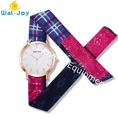 WJ9018 Print Flower Cloth Band Wal-Joy Popular Japan Movement Women Watches Box Pack
