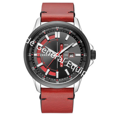 WJ-7601 New CURREN Brand fashionable Amazon Men's Quartz Belt Watch 30 Meters Waterproof Japanese Core Watch