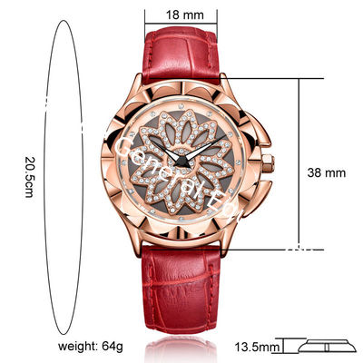 WJ-7603 Miss MEGIR Magel 2059 Fashionable Quartz Watch Water Diamond Decorative Dial Luxury Women's Watch